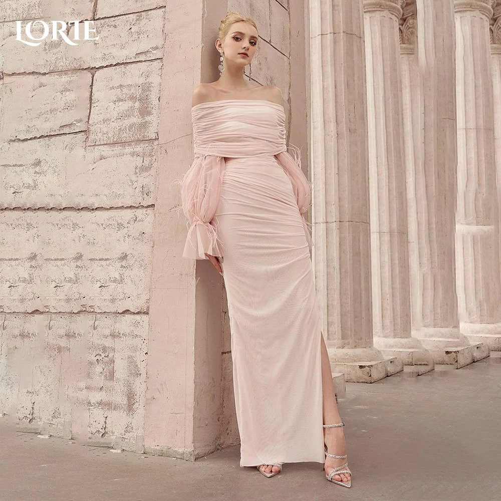 LORIE Modest Crepe Prom Dress Ruch Saudi Arabia Strapless Puff Sleeves Mermaid Evening Dress Pleats Slit Party Gown Customized
LORIE Modest Crepe Prom Dress Ruch Saudi Arabia Strapless Puff Sleeves Mermaid Evening Dress Pleats Slit Party Gown Customized