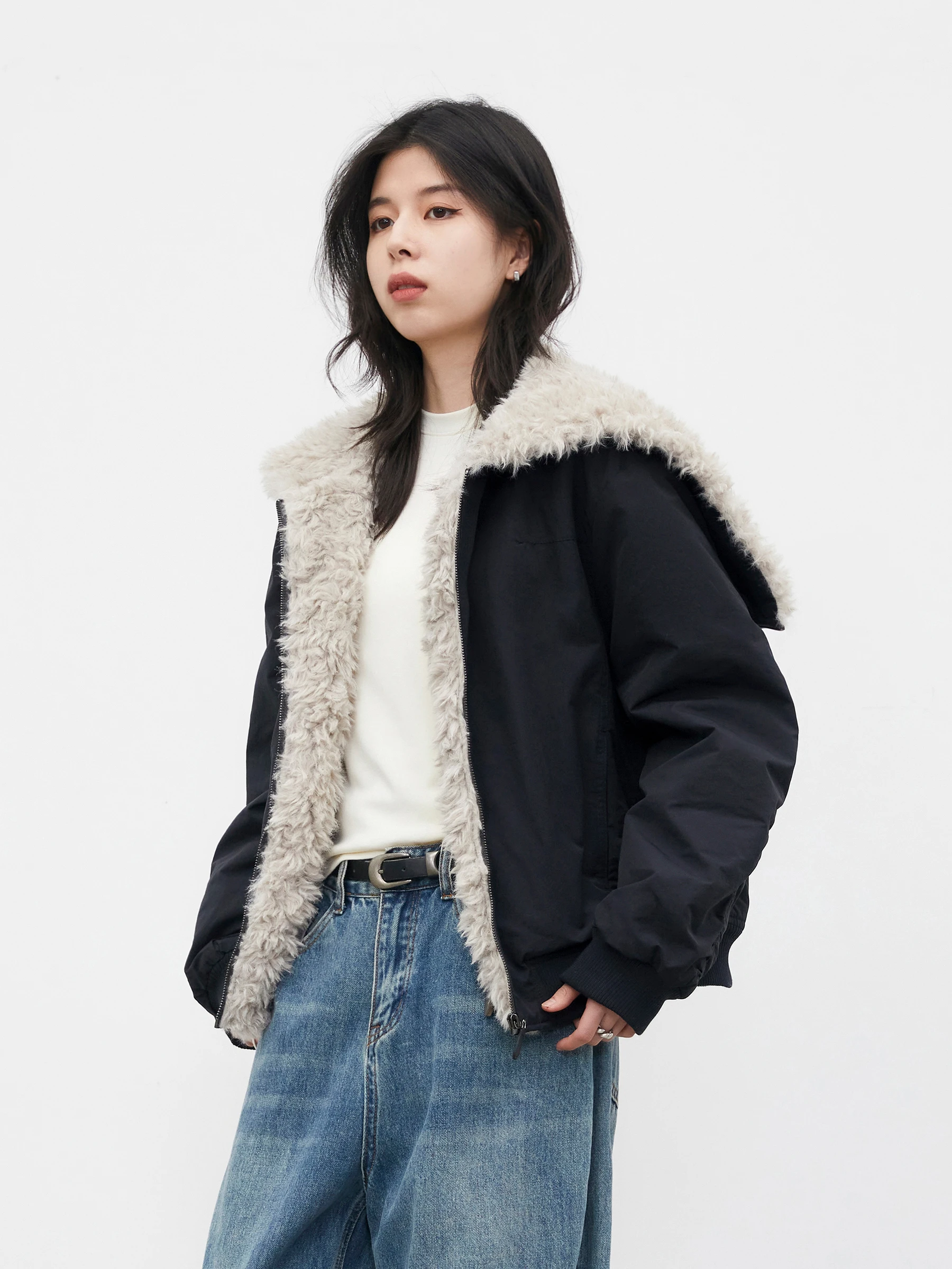 CHICVEN Women's ort Coat Casual Sle Double-sided Wear Cotton Jaet with Fur Collar Warmth Lengthened by Button Fastening
CHICVEN Women's ort Coat Casual Sle Double-sided Wear Cotton Jaet with Fur Collar Warmth Lengthened by Button Fastening