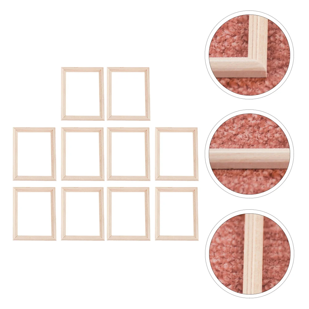10 Pcs Mini Photo Frame Model Wooden Miniature Decorative Micro World Simulation Picture House Decoration Frames
10 Pcs Mini Photo Frame Model Wooden Miniature Decorative Micro World Simulation Picture House Decoration Frames
