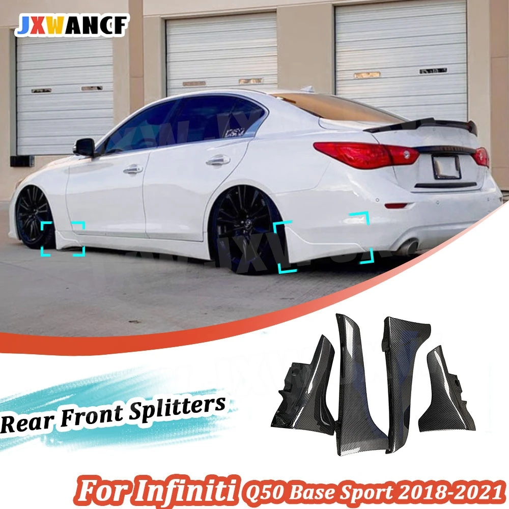 JXWANCF Carbon Fiber Front Bumper Splitter Lips Rear Bumper Splitters Mudguard Trims For Infiniti Q50 Base Sport 2018-2021 ABS
JXWANCF Carbon Fiber Front Bumper Splitter Lips Rear Bumper Splitters Mudguard Trims For Infiniti Q50 Base Sport 2018-2021 ABS