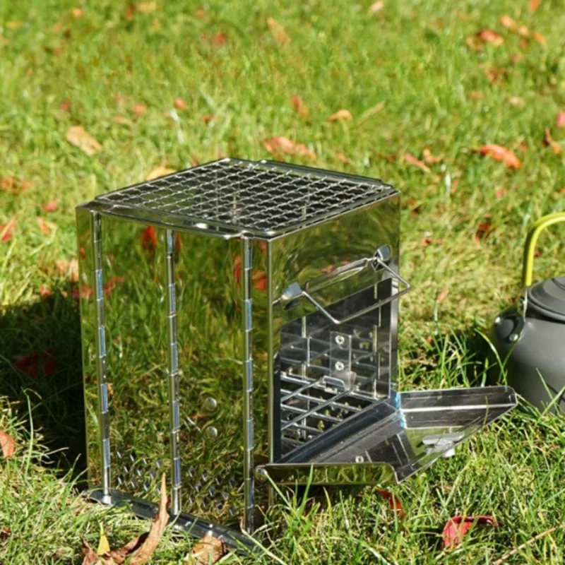 Stainless Steel Outdoor Stove Barbecue Grill Camping Portable Folding Windproof Lightweight Stove Integrated Type Picnic Stoves
Stainless Steel Outdoor Stove Barbecue Grill Camping Portable Folding Windproof Lightweight Stove Integrated Type Picnic Stoves