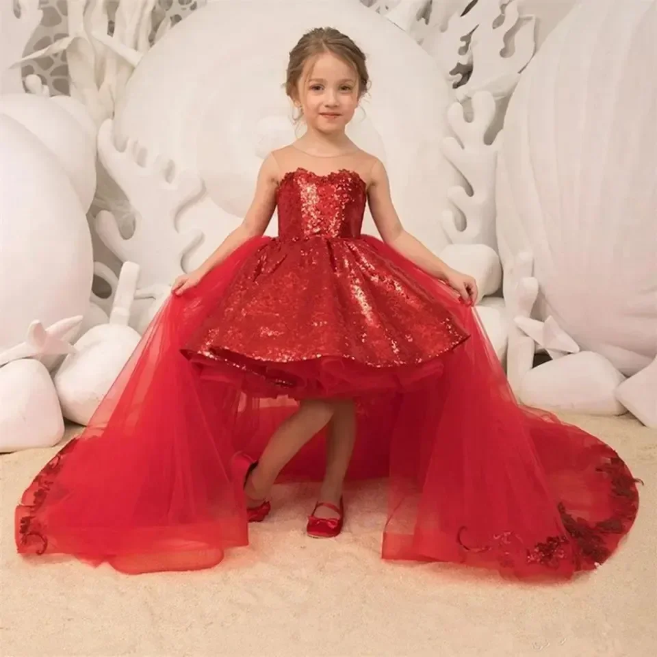 Red Flower Girl Dresses for Wedding Bow Shining Sequins O-Neck Lovely Girl Kids Birthday Party First Holy Communion Gown
Red Flower Girl Dresses for Wedding Bow Shining Sequins O-Neck Lovely Girl Kids Birthday Party First Holy Communion Gown