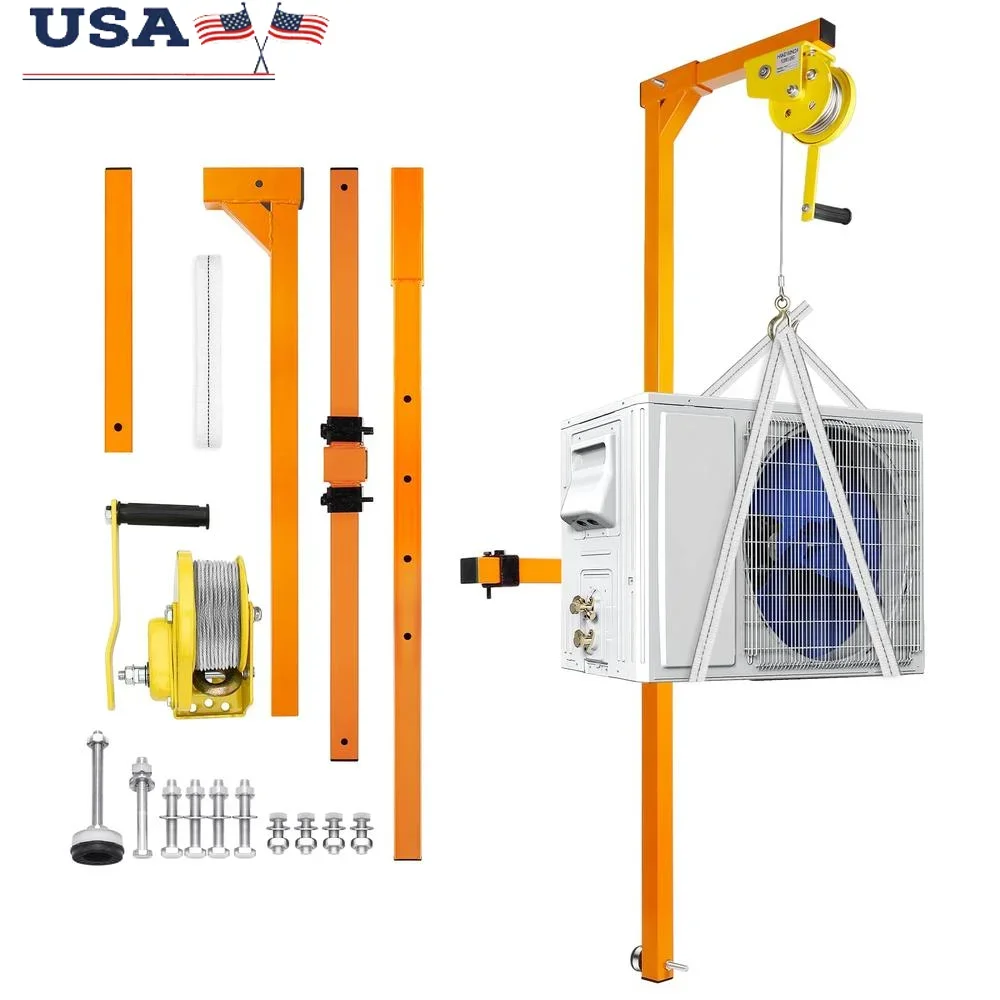 Air Conditioner Lifting Crane 50ft Height 400lbs Load Capacity Bracket Installation Tool Steel Wire Rope Kit Installation
Air Conditioner Lifting Crane 50ft Height 400lbs Load Capacity Bracket Installation Tool Steel Wire Rope Kit Installation