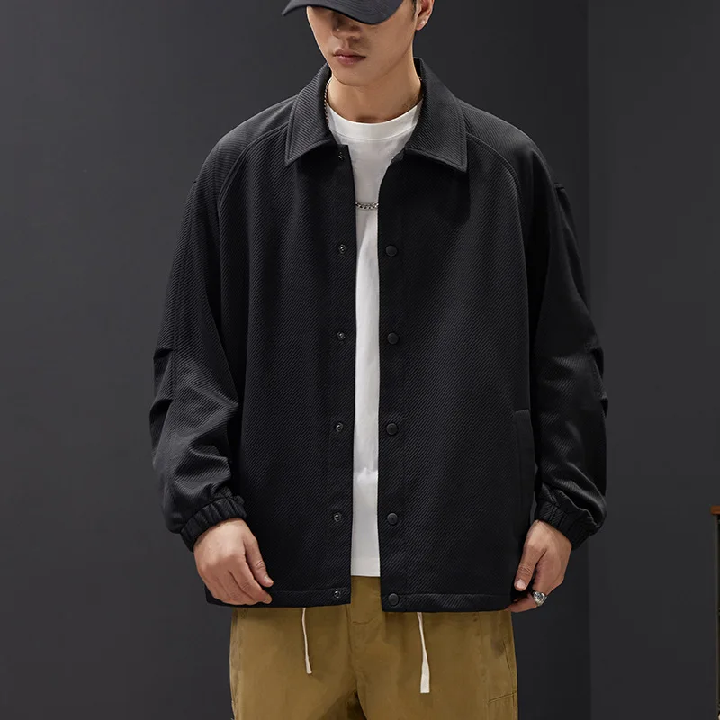 American Vintage New Fashion Men's Solid Color Loose Simple Basic Casual Trendy Turn-down Collar Long Sleeve Jackets Male Coats
American Vintage New Fashion Men's Solid Color Loose Simple Basic Casual Trendy Turn-down Collar Long Sleeve Jackets Male Coats