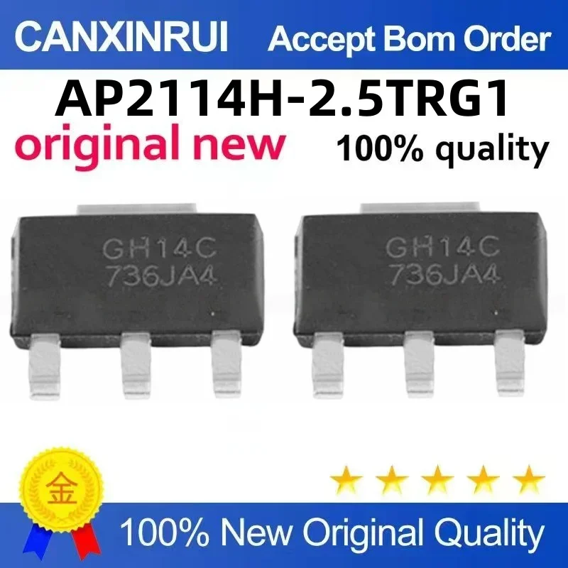 (5-100 pieces) AP2114H-2.5TRG1 GH14C 2.5v voltage regulator IC patch SOT-223-4
(5-100 pieces) AP2114H-2.5TRG1 GH14C 2.5v voltage regulator IC patch SOT-223-4