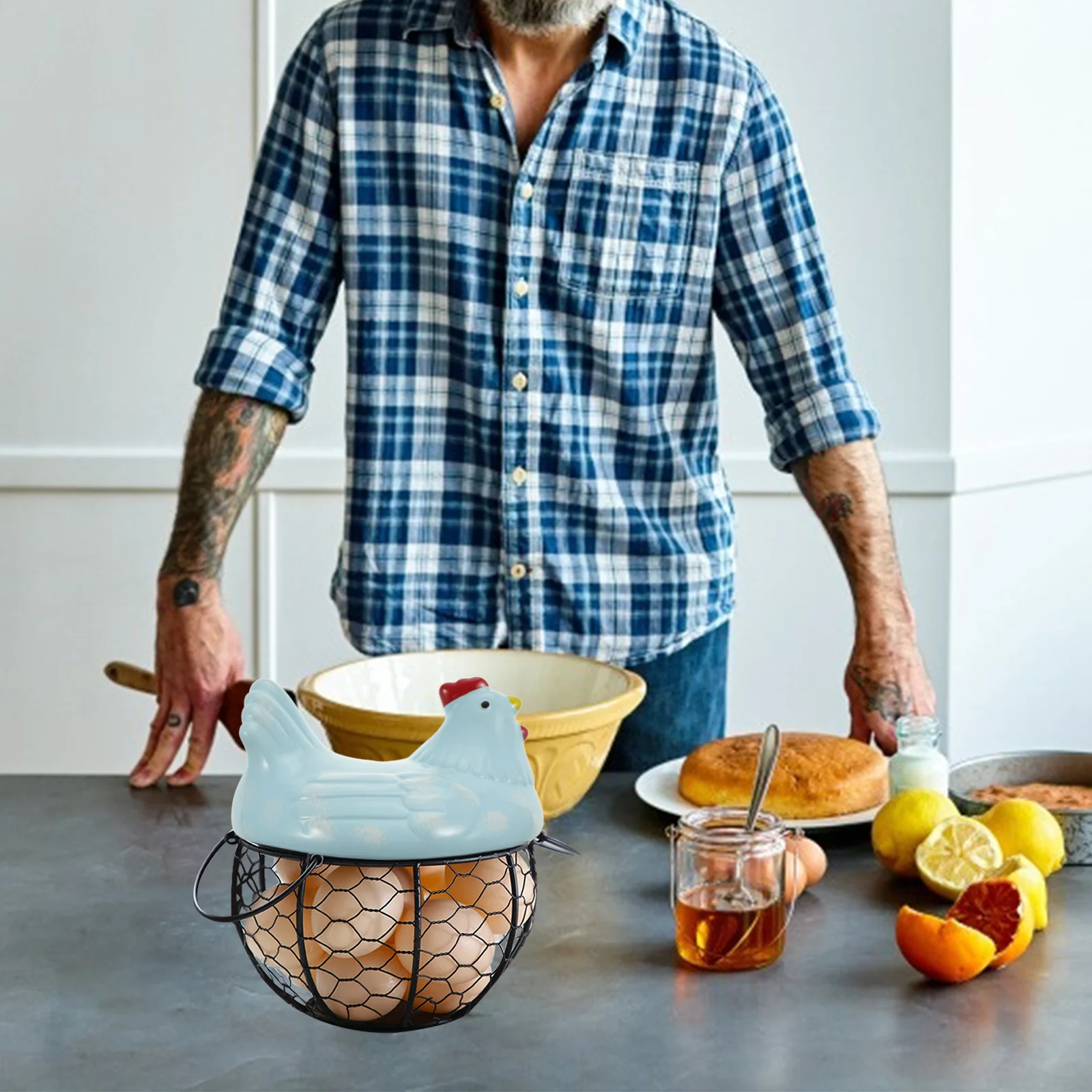 1Pcs Chicken Shape Egg Basket Iron Material Practical Long Term Use Home Decoration Fruits Vegetables Snacks
1Pcs Chicken Shape Egg Basket Iron Material Practical Long Term Use Home Decoration Fruits Vegetables Snacks