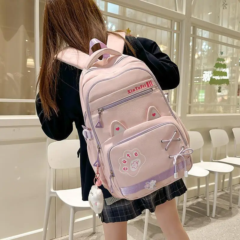 Cute Hello Kittys Backpack High-Capacity Good-Looking Waterproof Schoolbag Lighten The Burden Backpack Simple Festival Gift
Cute Hello Kittys Backpack High-Capacity Good-Looking Waterproof Schoolbag Lighten The Burden Backpack Simple Festival Gift