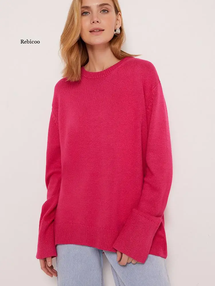 Autumn Winter Knit Women Sweater Pullovers 2022 New Fall O-Neck Loose Thick Solid Pullovers High quality Casual Women Sweater
Autumn Winter Knit Women Sweater Pullovers 2022 New Fall O-Neck Loose Thick Solid Pullovers High quality Casual Women Sweater
