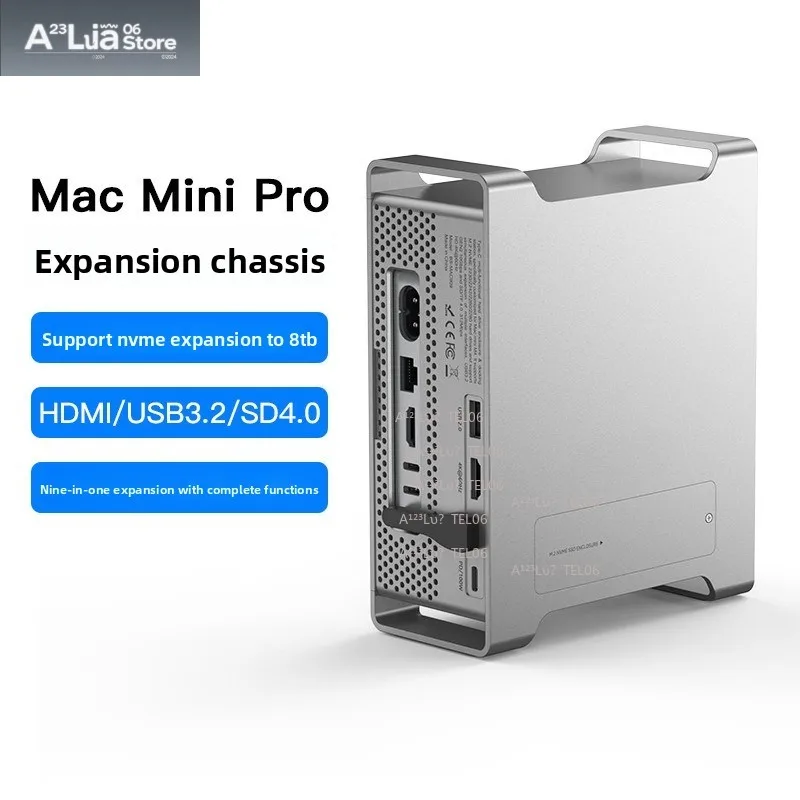 Fro Mac Mini M4 Stand Dock M.2 NVMe SSD Enclosure USB3.2 Hub 10Gbps Adapter fahnenmast
Fro Mac Mini M4 Stand Dock M.2 NVMe SSD Enclosure USB3.2 Hub 10Gbps Adapter fahnenmast