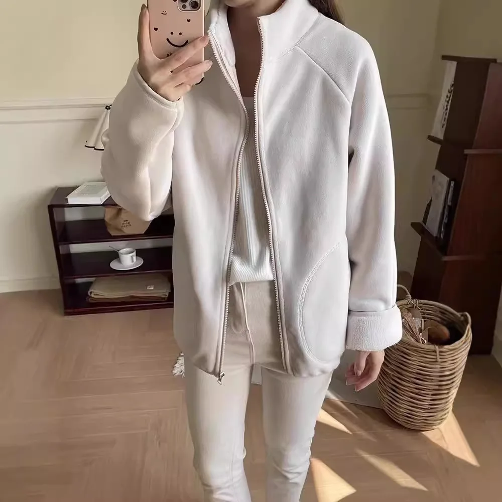 Флисовый свитшот без шапки, женский контрастный цвет, осень-зима, утолщенный, обычный, минималистичный, с белым воротником, для поездок на работу, лента для девочек
Флисовый свитшот без шапки, женский контрастный цвет, осень-зима, утолщенный, обычный, минималистичный, с белым воротником, для поездок на работу, лента для девочек