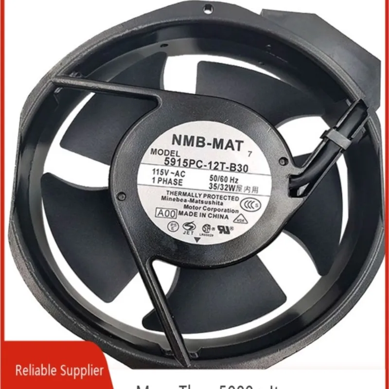 Для NMB-MAT 5915PC-12T-B30 172x150x38 мм AC 115 В высокотемпературный промышленный металлический охлаждающий вентилятор с защитой от перегрева
Для NMB-MAT 5915PC-12T-B30 172x150x38 мм AC 115 В высокотемпературный промышленный металлический охлаждающий вентилятор с защитой от перегрева