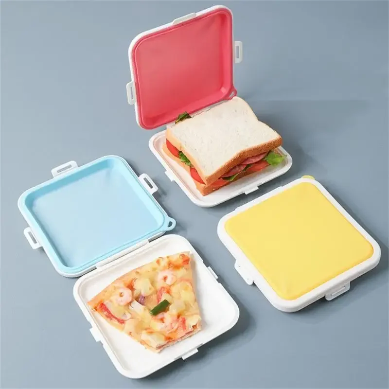 Portable Sandwich Toast Bento Box Reusable Silicone Sandwich Box Eco-Friendly Lunch Food Container Microwavable Dinnerware
Portable Sandwich Toast Bento Box Reusable Silicone Sandwich Box Eco-Friendly Lunch Food Container Microwavable Dinnerware