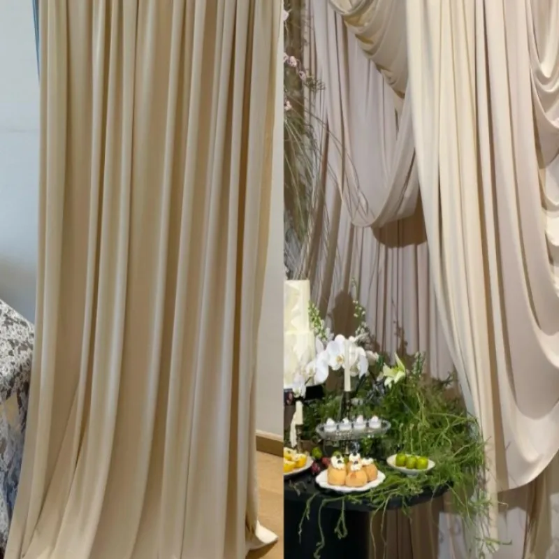 Wedding Stage Background Elastic Fabric Ceiling Arrangement Milk Silk Fabric Curtain Scene Construction Spandex Drape Fabric
Wedding Stage Background Elastic Fabric Ceiling Arrangement Milk Silk Fabric Curtain Scene Construction Spandex Drape Fabric