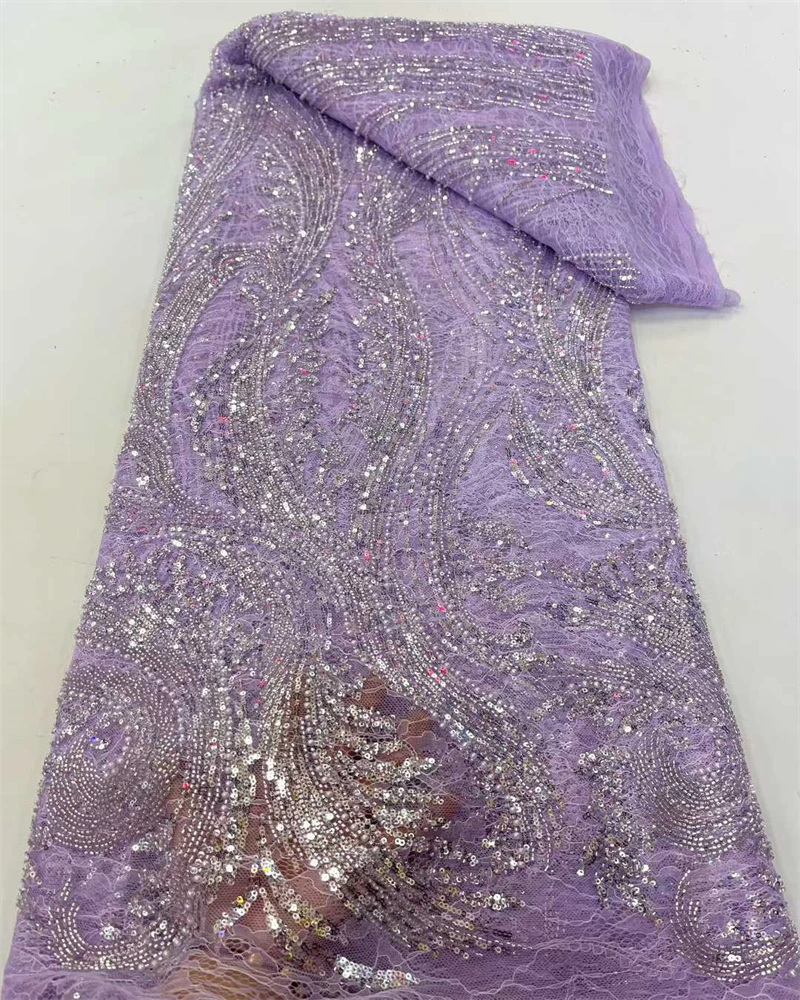 African Light Luxury Tulle Lace Fabric 5yards 2024 New High Quality Nigerian Sequins Beads Tulle Lace Fabric For Sew Wedding
African Light Luxury Tulle Lace Fabric 5yards 2024 New High Quality Nigerian Sequins Beads Tulle Lace Fabric For Sew Wedding