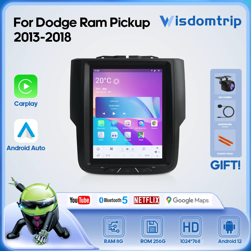 For Dodge Ram Pickup 1500 2013-2018 Smart Multimedia Video Player Radio GPS 4G WIFI Navigation CarPlay+Android AUTO Android13
For Dodge Ram Pickup 1500 2013-2018 Smart Multimedia Video Player Radio GPS 4G WIFI Navigation CarPlay+Android AUTO Android13