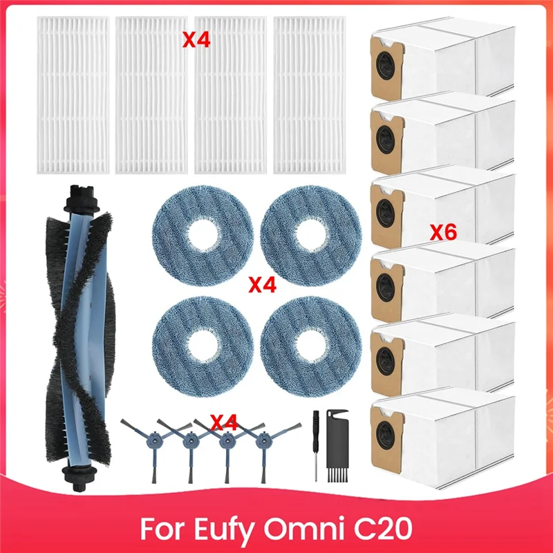 KYCOR-Accessories Kit For Eufy Omni C20 Robot Vacuum Cleaner Replacement Parts Main Side Brush Hepa Filters
KYCOR-Accessories Kit For Eufy Omni C20 Robot Vacuum Cleaner Replacement Parts Main Side Brush Hepa Filters