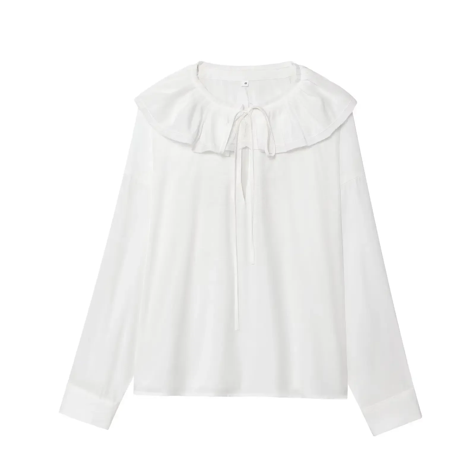 Women's Spring and Autumn Style Plaid Blouses Shirts Lady Casual Ruffled Tie-up Doll Collar Shirt Tierred Ruffles Blouses
Women's Spring and Autumn Style Plaid Blouses Shirts Lady Casual Ruffled Tie-up Doll Collar Shirt Tierred Ruffles Blouses