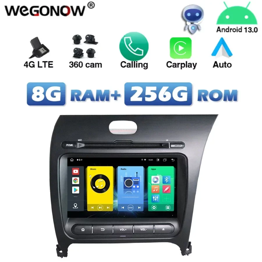 720P SIM IPS беспроводной Carplay Android 13,0 8G + 256G Bluetooth Wifi GPS карта Автомобильный DVD плеер радио для kia CERATO K3 FORTE 2013-2017
720P SIM IPS беспроводной Carplay Android 13,0 8G + 256G Bluetooth Wifi GPS карта Автомобильный DVD плеер радио для kia CERATO K3 FORTE 2013-2017
