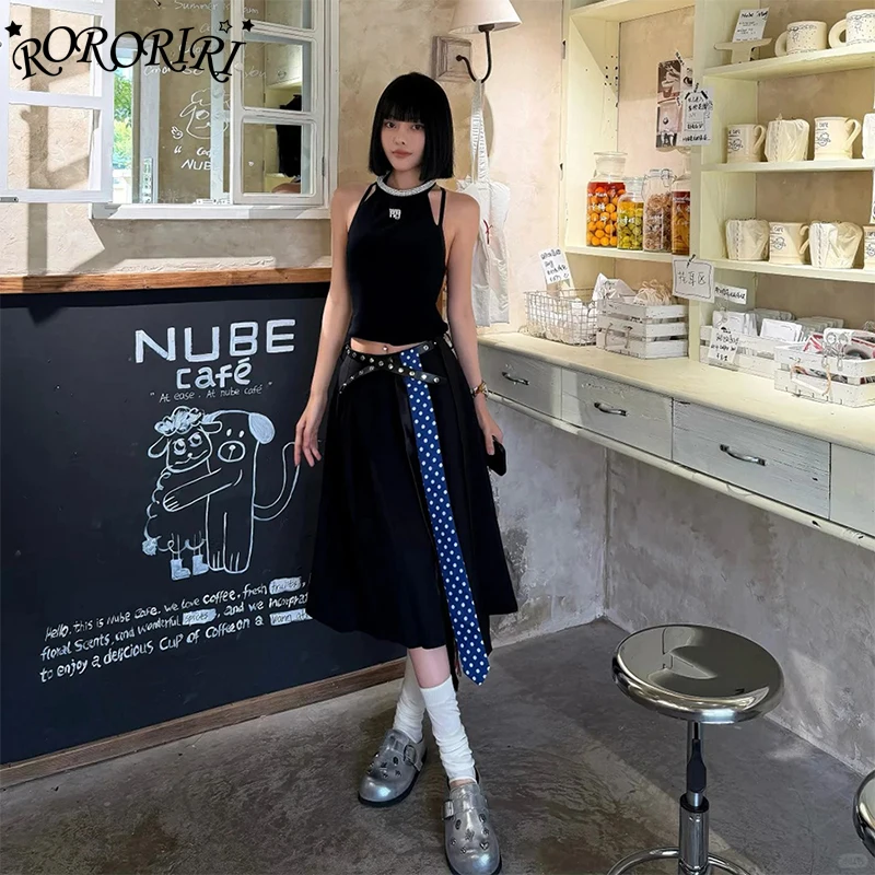 RORORIRI Vintage Black Pleated Skirts Women High Waist Casual A-line Long Skirt Y2k Tie Polka Dot Decor Exclude Leather Belt
RORORIRI Vintage Black Pleated Skirts Women High Waist Casual A-line Long Skirt Y2k Tie Polka Dot Decor Exclude Leather Belt