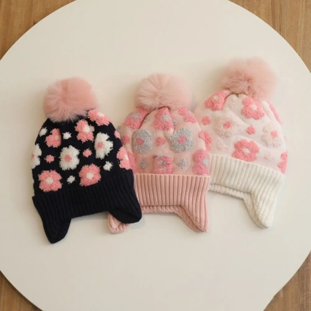 New Winter Flower Ear Protector Hat 2-8Y Windproof Toddler Bonnet Thicken Kids Warm Pompom Knitted Hats Children's Outdoor
New Winter Flower Ear Protector Hat 2-8Y Windproof Toddler Bonnet Thicken Kids Warm Pompom Knitted Hats Children's Outdoor