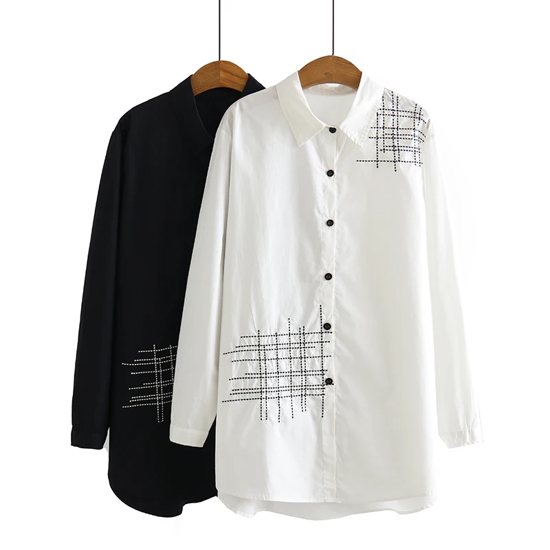 Spring Korean Style Artistic Embroidery Long Sleeve Collar Shirt plus Size Medium Length New Style Small Shirt
Spring Korean Style Artistic Embroidery Long Sleeve Collar Shirt plus Size Medium Length New Style Small Shirt
