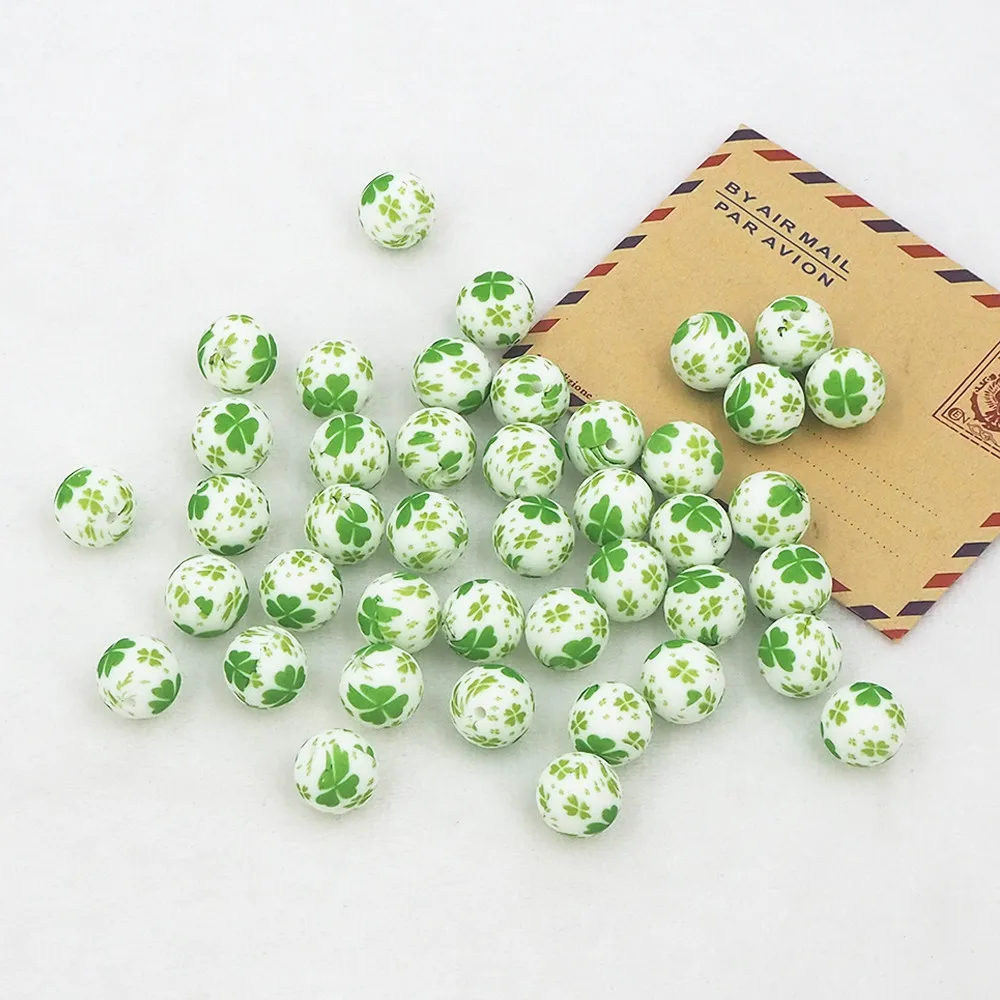 Chenkai 10 шт. 15 мм Силиконовые Бусины Shamrock детские круглые бусины для прорезывания зубов без бисфенола А DIY аксессуары для подарка
Chenkai 10 шт. 15 мм Силиконовые Бусины Shamrock детские круглые бусины для прорезывания зубов без бисфенола А DIY аксессуары для подарка
