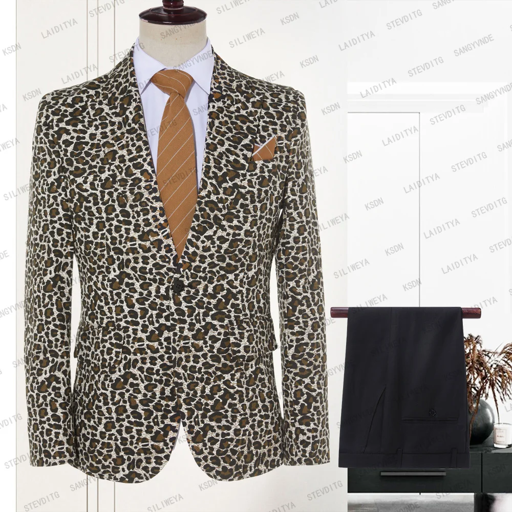 2023 New Fashion Groom Wedding Party Dress Leopard Printed Men Suits Casual Business 2 Pieces Set Jacket Pants Blazer Trousers
2023 New Fashion Groom Wedding Party Dress Leopard Printed Men Suits Casual Business 2 Pieces Set Jacket Pants Blazer Trousers