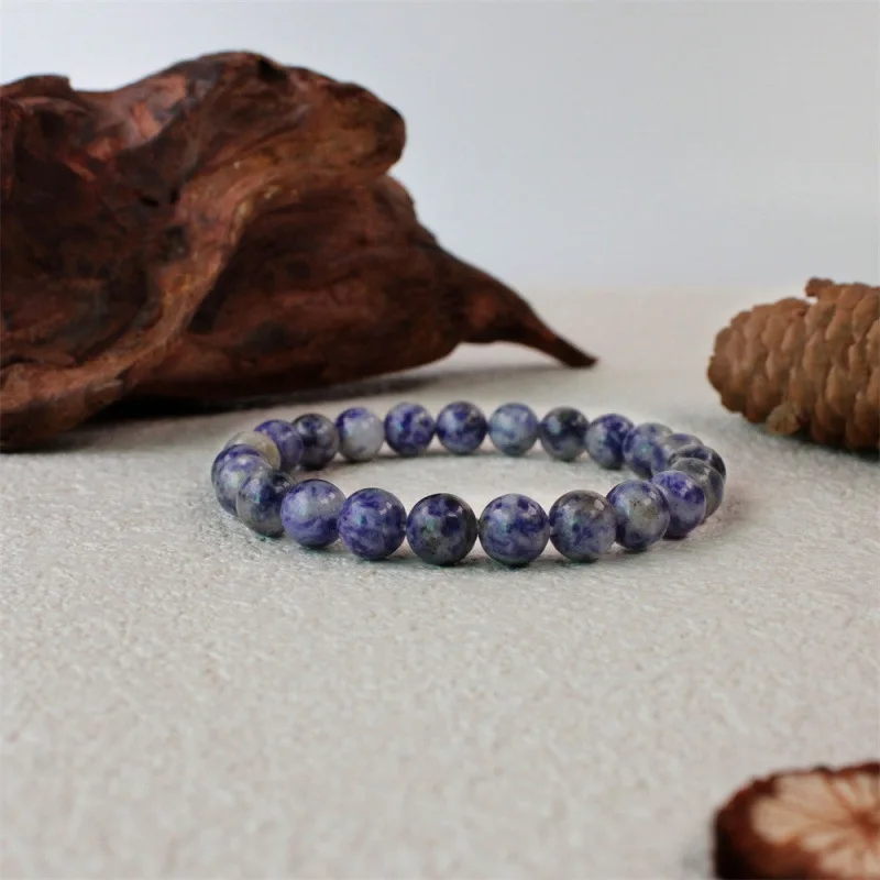 Natural stone bracelet - 8mm blue-patterned agate bracelet
Natural stone bracelet - 8mm blue-patterned agate bracelet