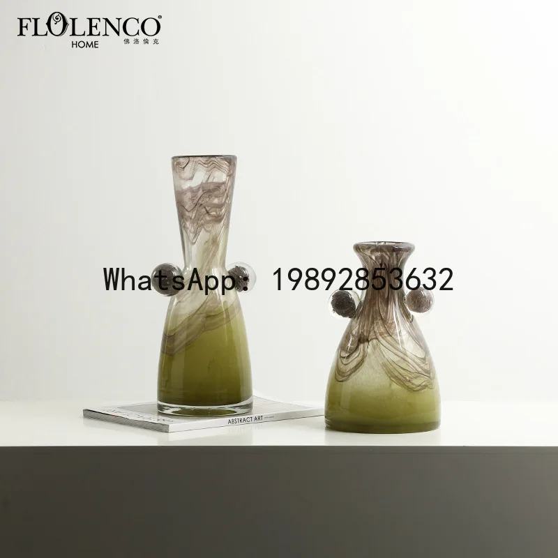 DSA flow pattern glass vase villa living room coffee table dining table advanced flower device ornament
DSA flow pattern glass vase villa living room coffee table dining table advanced flower device ornament