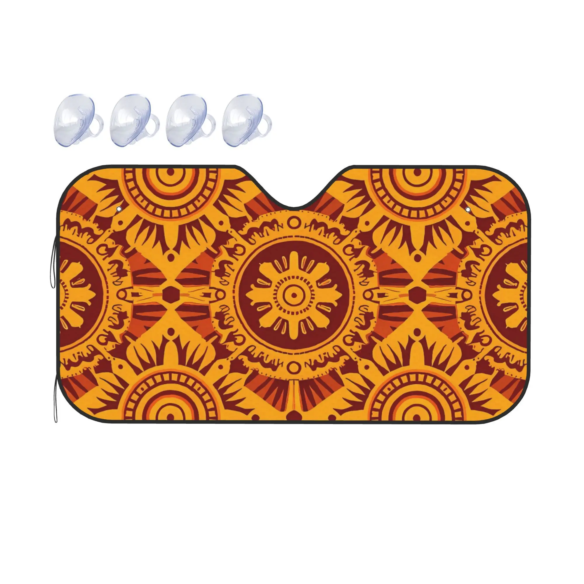 Солнцезащитный козырек для лобового стекла автомобиля с ярким африканским принтом Асанте, традиционный бесшовный узор, солнцезащитный козырек для автомобильного стекла
Солнцезащитный козырек для лобового стекла автомобиля с ярким африканским принтом Асанте, традиционный бесшовный узор, солнцезащитный козырек для автомобильного стекла