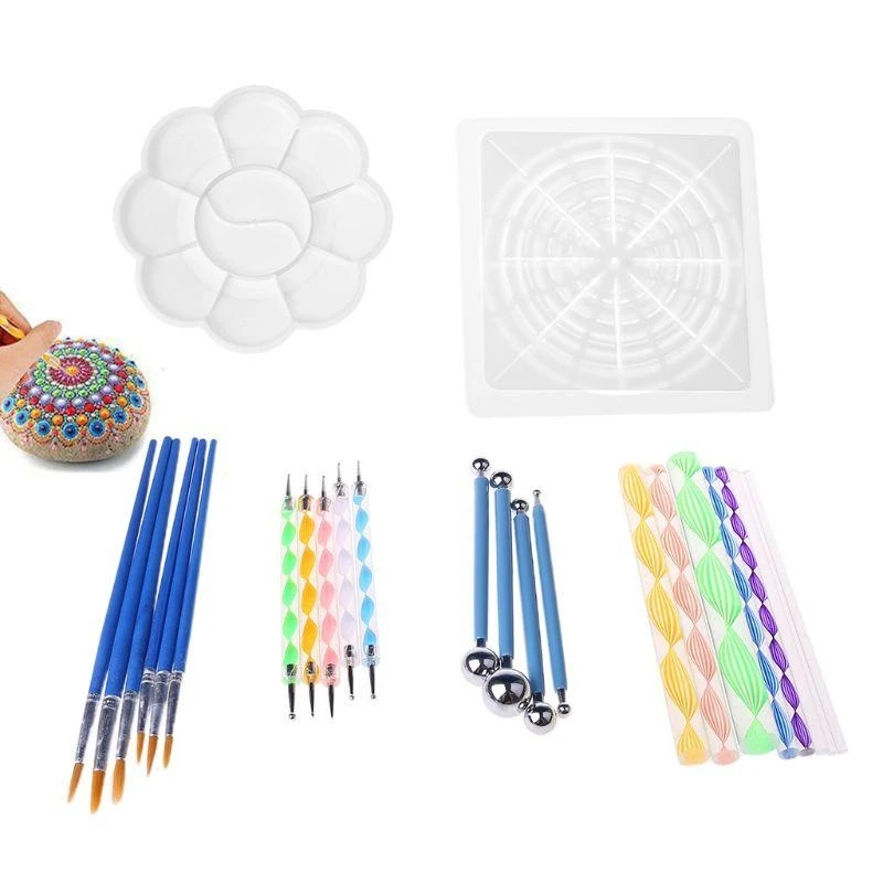 28pcs Mandala Dotting Tools for Painting Rock Stone Pen Art Paint Stencil,art supplies ,drawing,Painting,drawing kit
28pcs Mandala Dotting Tools for Painting Rock Stone Pen Art Paint Stencil,art supplies ,drawing,Painting,drawing kit