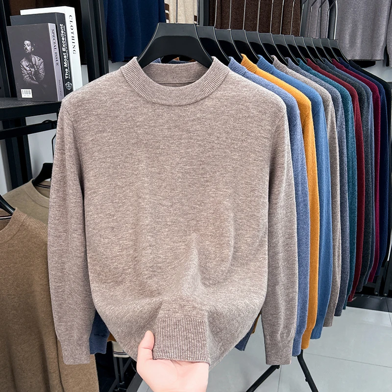 100% Sheep Wool Basic Sweater Men 2025 Autumn Winter Casual O-Neck Cashmere Wool Clothes Long Sleeve Knitwear Pullover Sweaters
100% Sheep Wool Basic Sweater Men 2025 Autumn Winter Casual O-Neck Cashmere Wool Clothes Long Sleeve Knitwear Pullover Sweaters
