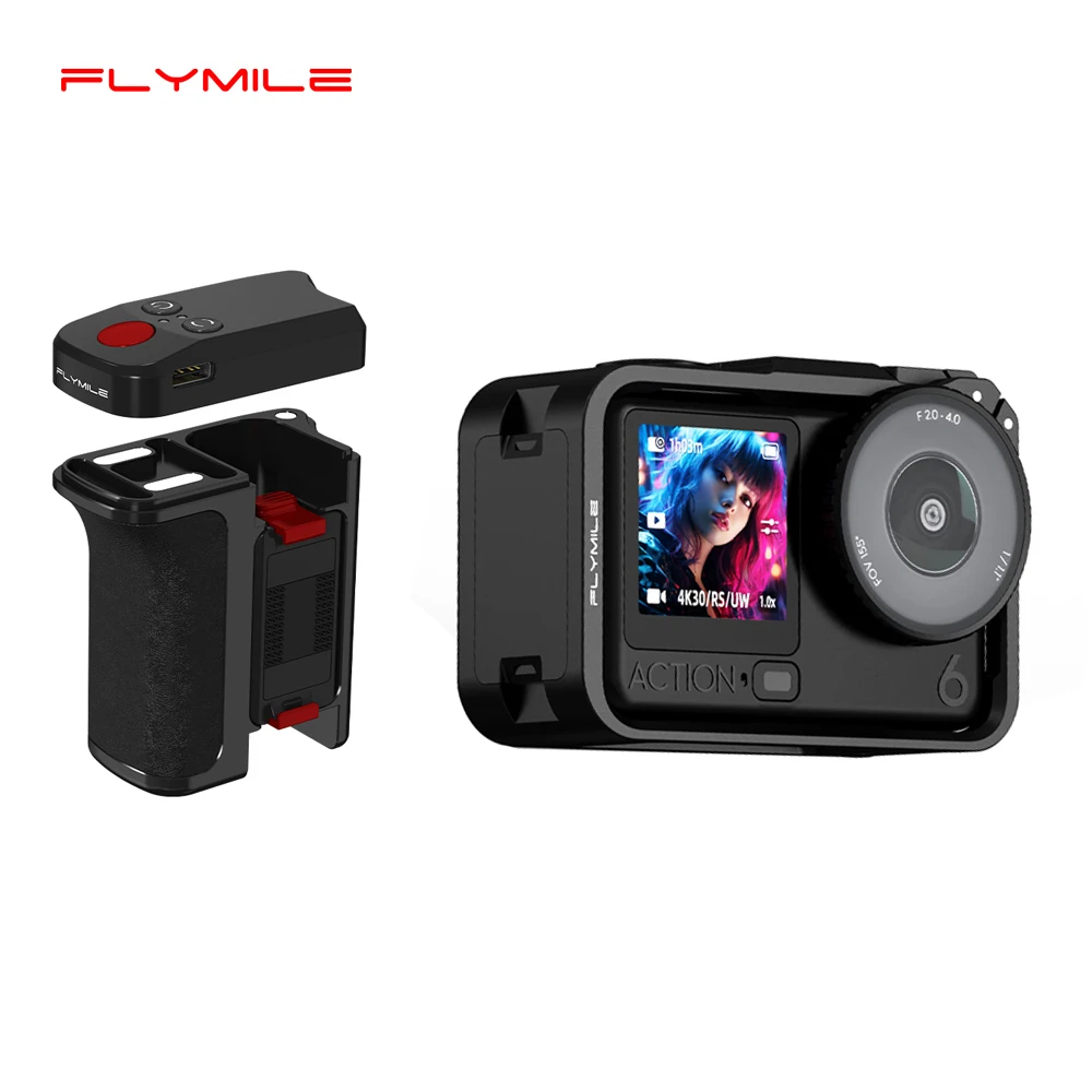 Flymile Bluetooth Grip Kit for DJI Action 6 with Cage Handle Holder Expansion Mount Shutter Button Photography Accessories
Flymile Bluetooth Grip Kit for DJI Action 6 with Cage Handle Holder Expansion Mount Shutter Button Photography Accessories