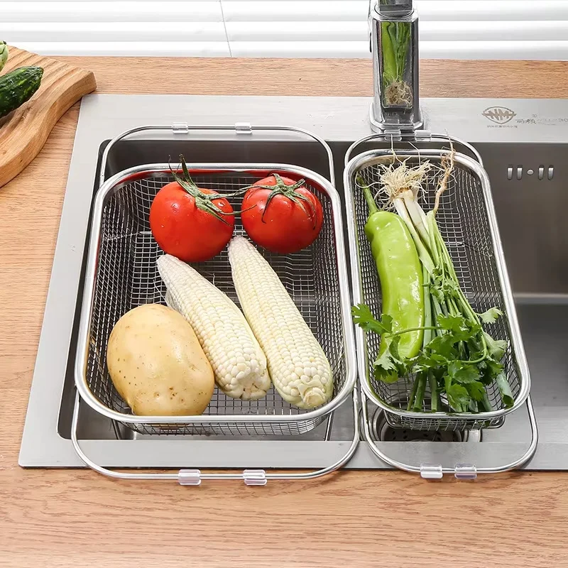 Stainless Steel Expandable Sink Strainer Basket, Drainer For Vegetables,Pasta Dishes - Adjustable Kitchen Colander
Stainless Steel Expandable Sink Strainer Basket, Drainer For Vegetables,Pasta Dishes - Adjustable Kitchen Colander