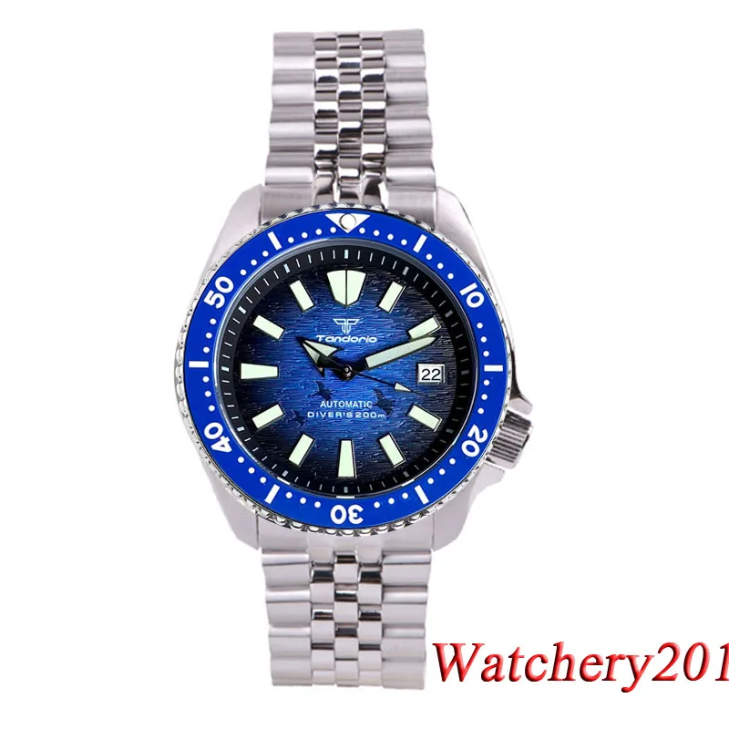 Часы для дайвинга Tandorio Bradient Blue Dial NH35A Автоматические механические часы с окошком даты Сапфировое стекло Стальной браслет
Часы для дайвинга Tandorio Bradient Blue Dial NH35A Автоматические механические часы с окошком даты Сапфировое стекло Стальной браслет
