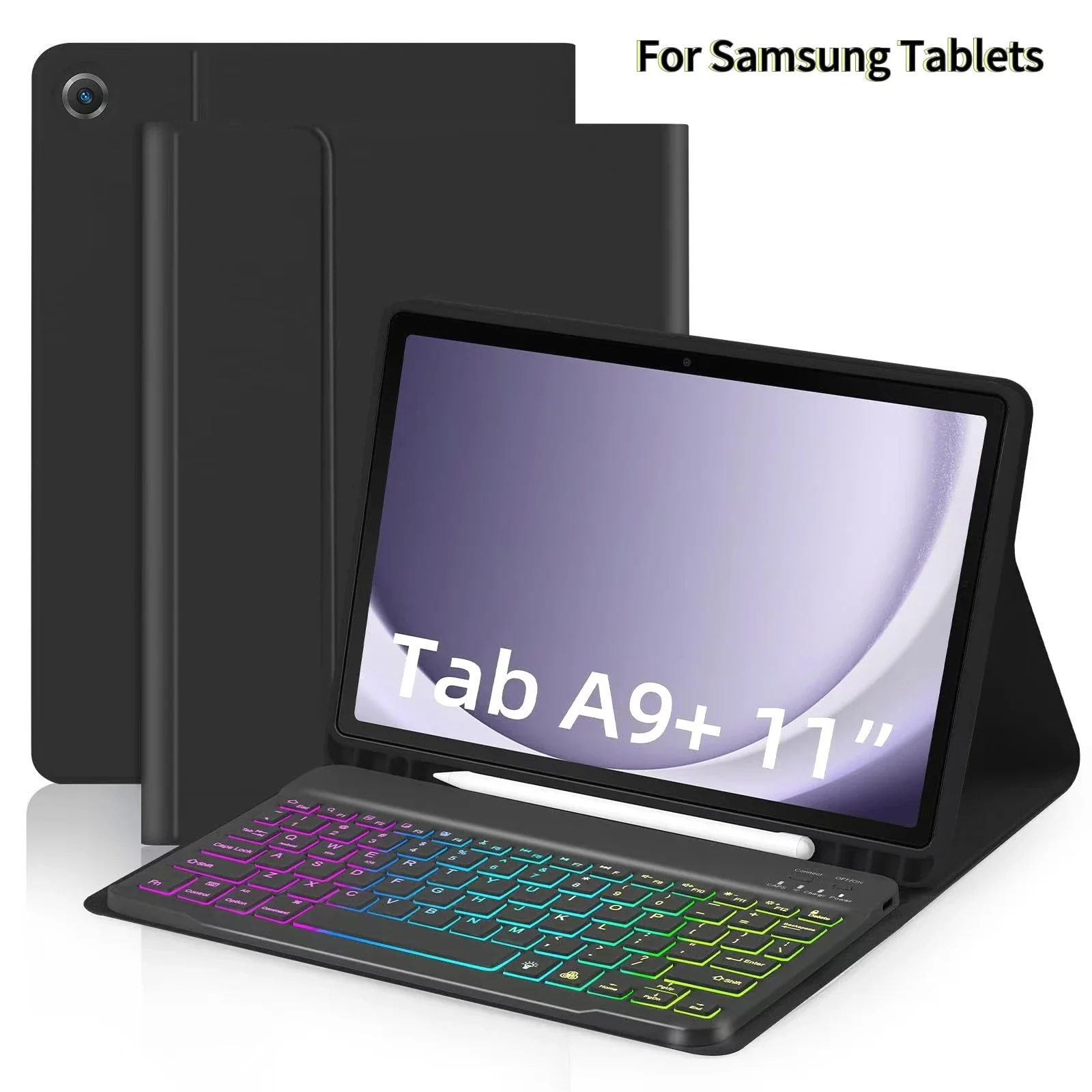Чехол с клавиатурой для Samsung Galaxy Tab A9 Plus 11 дюймов Модель: SM-X210/X216/X218 Защитный чехол с клавиатурой
Чехол с клавиатурой для Samsung Galaxy Tab A9 Plus 11 дюймов Модель: SM-X210/X216/X218 Защитный чехол с клавиатурой