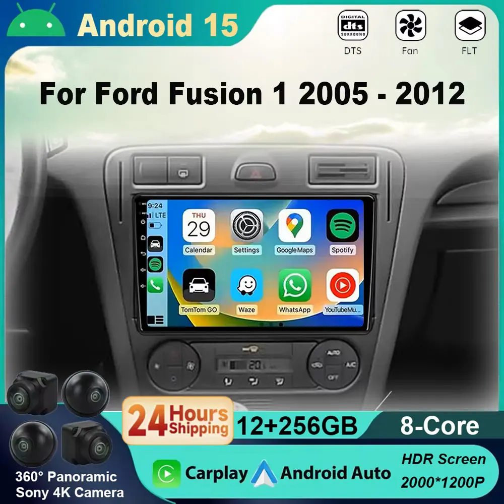 Android 15 2K QLED Carplay Auto для Ford Fusion 1 2005-2012 Автомобильный беспроводной радиоприемник Мультимедийный плеер Стерео головное устройство 4G WiFi BT
Android 15 2K QLED Carplay Auto для Ford Fusion 1 2005-2012 Автомобильный беспроводной радиоприемник Мультимедийный плеер Стерео головное устройство 4G WiFi BT