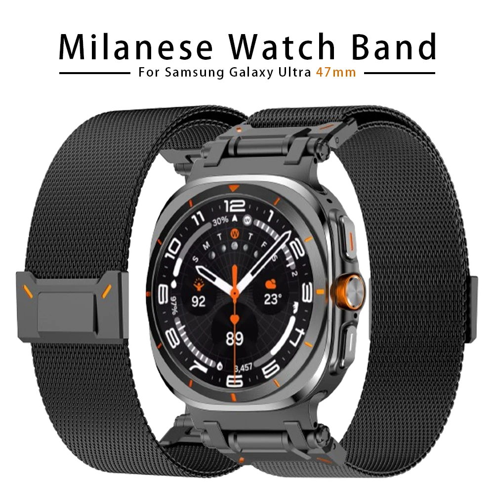 Milanese Business Watch Band for Samsung Galaxy Ultra 47mm Stainless Magnetic Clasp Quick Fit Loop Strap for SAMSUNG Bracelet
Milanese Business Watch Band for Samsung Galaxy Ultra 47mm Stainless Magnetic Clasp Quick Fit Loop Strap for SAMSUNG Bracelet