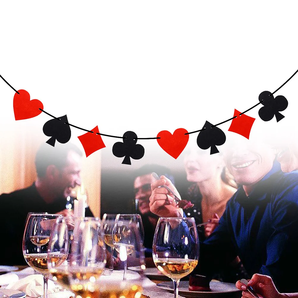 2Pcs Poker Banner Playing Cards Bunting Banner Hanging Garland Party Decorations for Indoor Outdoor Fun 
2Pcs Poker Banner Playing Cards Bunting Banner Hanging Garland Party Decorations for Indoor Outdoor Fun