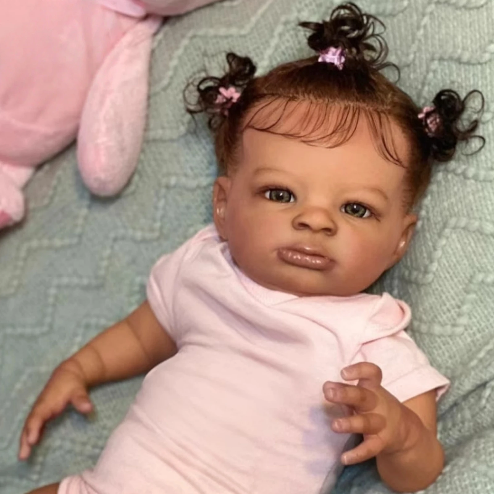 Risbecko 20 Inch Lifelike Black Reborn Baby Doll - African American Soft Cloth Body Doll - Birthday Gift/Christmas Gift
Risbecko 20 Inch Lifelike Black Reborn Baby Doll - African American Soft Cloth Body Doll - Birthday Gift/Christmas Gift