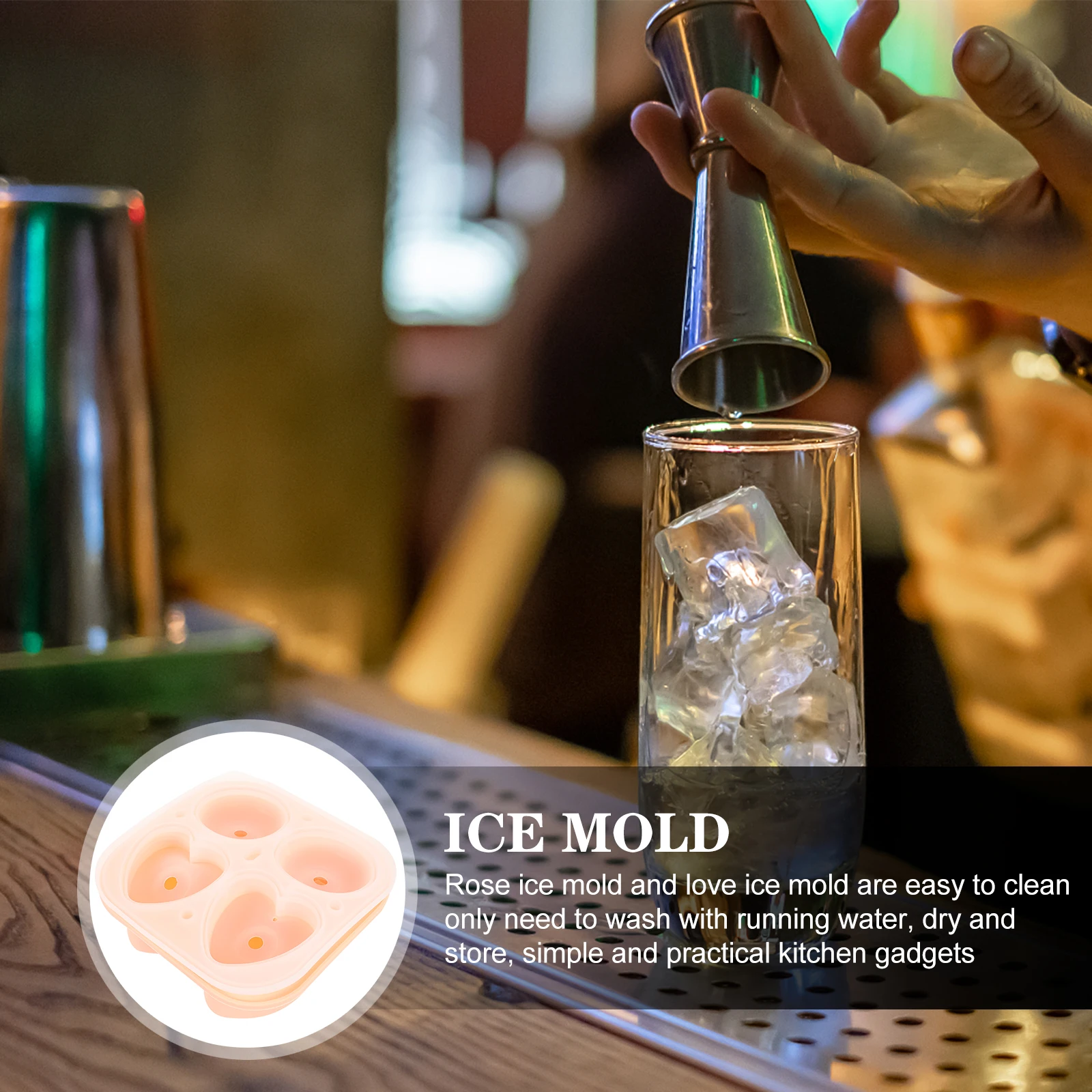 Silicone Ice Cube Mold Crack-free Tray Reusable Lightweight Portable Easy Clean Party Flower Rose Heart Shaped Ice Ball Design
Silicone Ice Cube Mold Crack-free Tray Reusable Lightweight Portable Easy Clean Party Flower Rose Heart Shaped Ice Ball Design