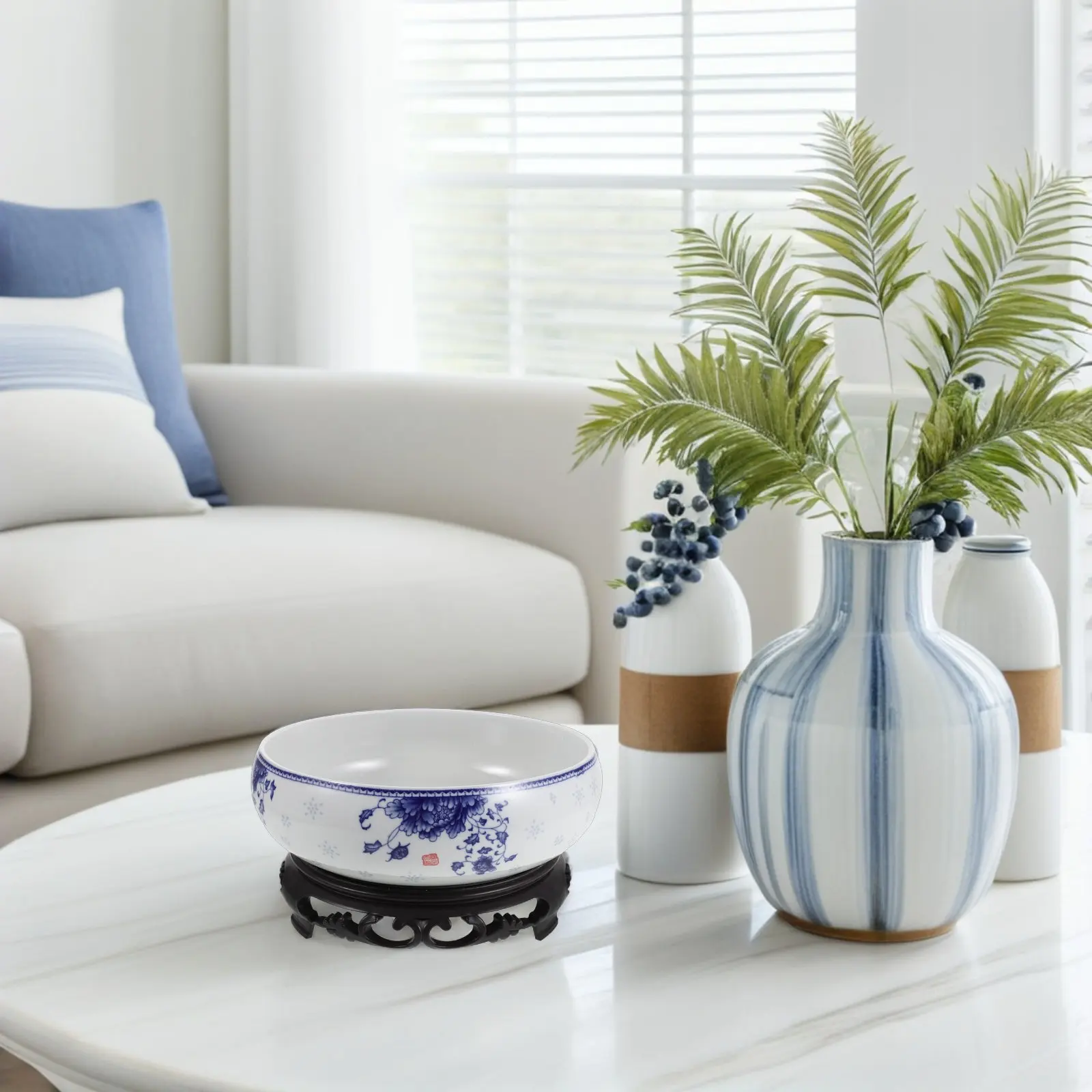 White Porcelain Lotus Bowl Hydroponic Planter for Water Lilies Lucky Bamboo Chinese Narcissus Indoor Decor 9.65 Inch Round
White Porcelain Lotus Bowl Hydroponic Planter for Water Lilies Lucky Bamboo Chinese Narcissus Indoor Decor 9.65 Inch Round