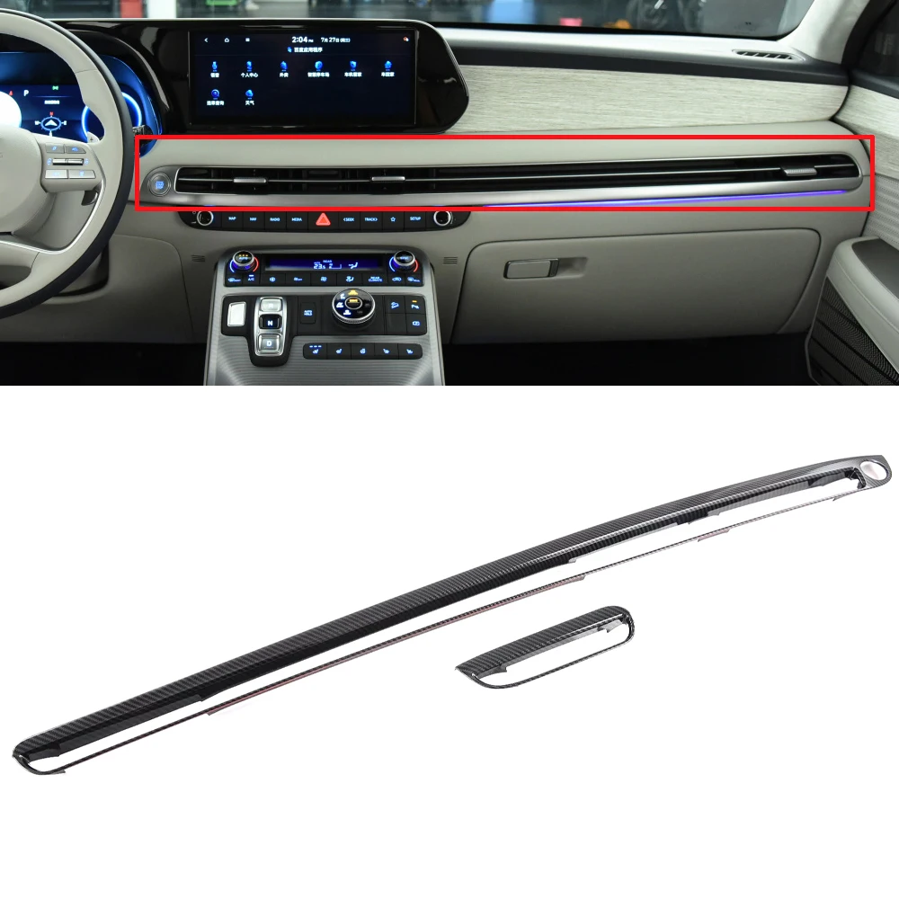 For Hyundai Palisade 2019- 2022 2023 ABS Carbon Fiber Car Front Row Air Condition Outlet Cover Trim Center Middle AC Frame Trims
For Hyundai Palisade 2019- 2022 2023 ABS Carbon Fiber Car Front Row Air Condition Outlet Cover Trim Center Middle AC Frame Trims