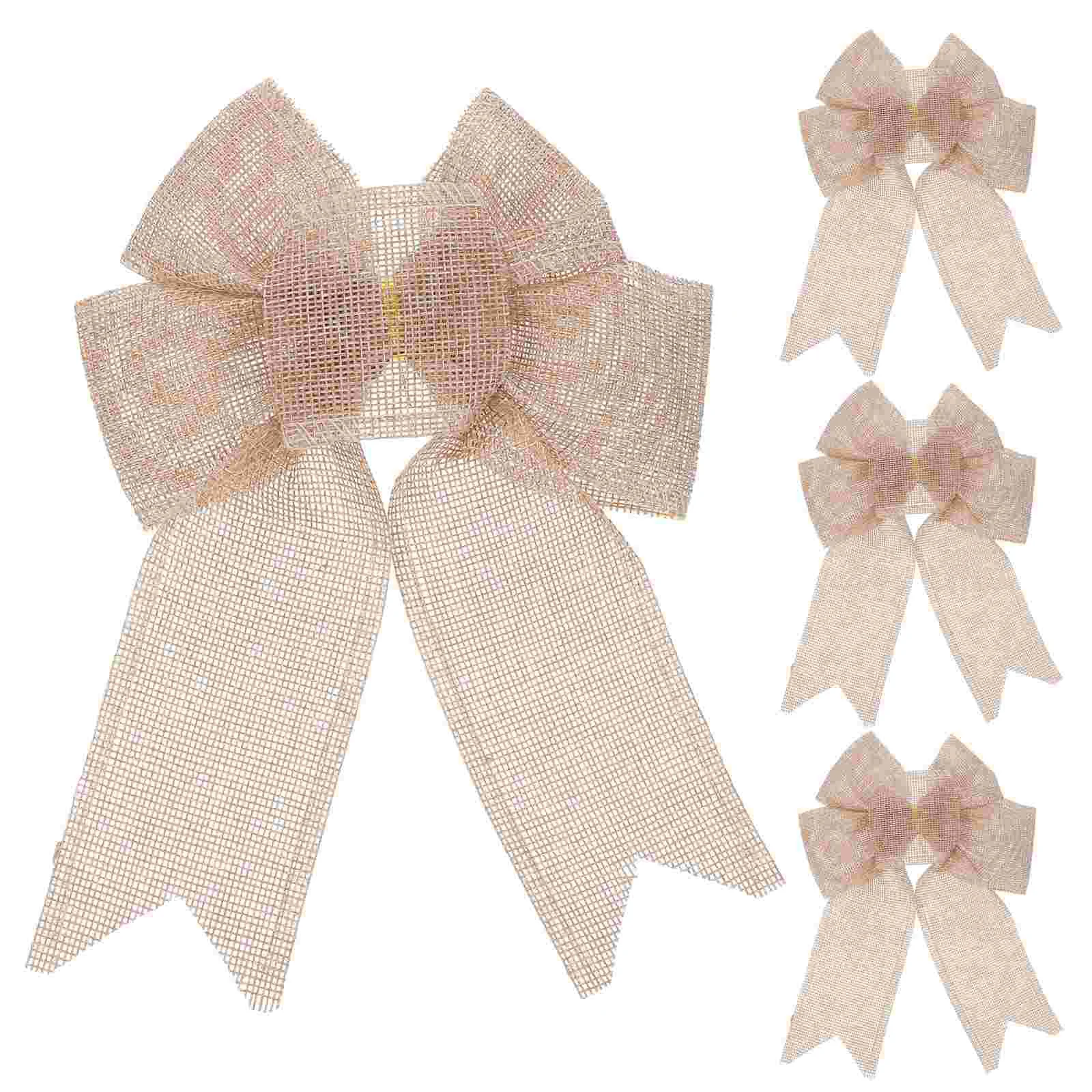 4 Pcs Clothing Burlap Bow Decorations for Party Linen Embroidery Applique Patches
4 Pcs Clothing Burlap Bow Decorations for Party Linen Embroidery Applique Patches