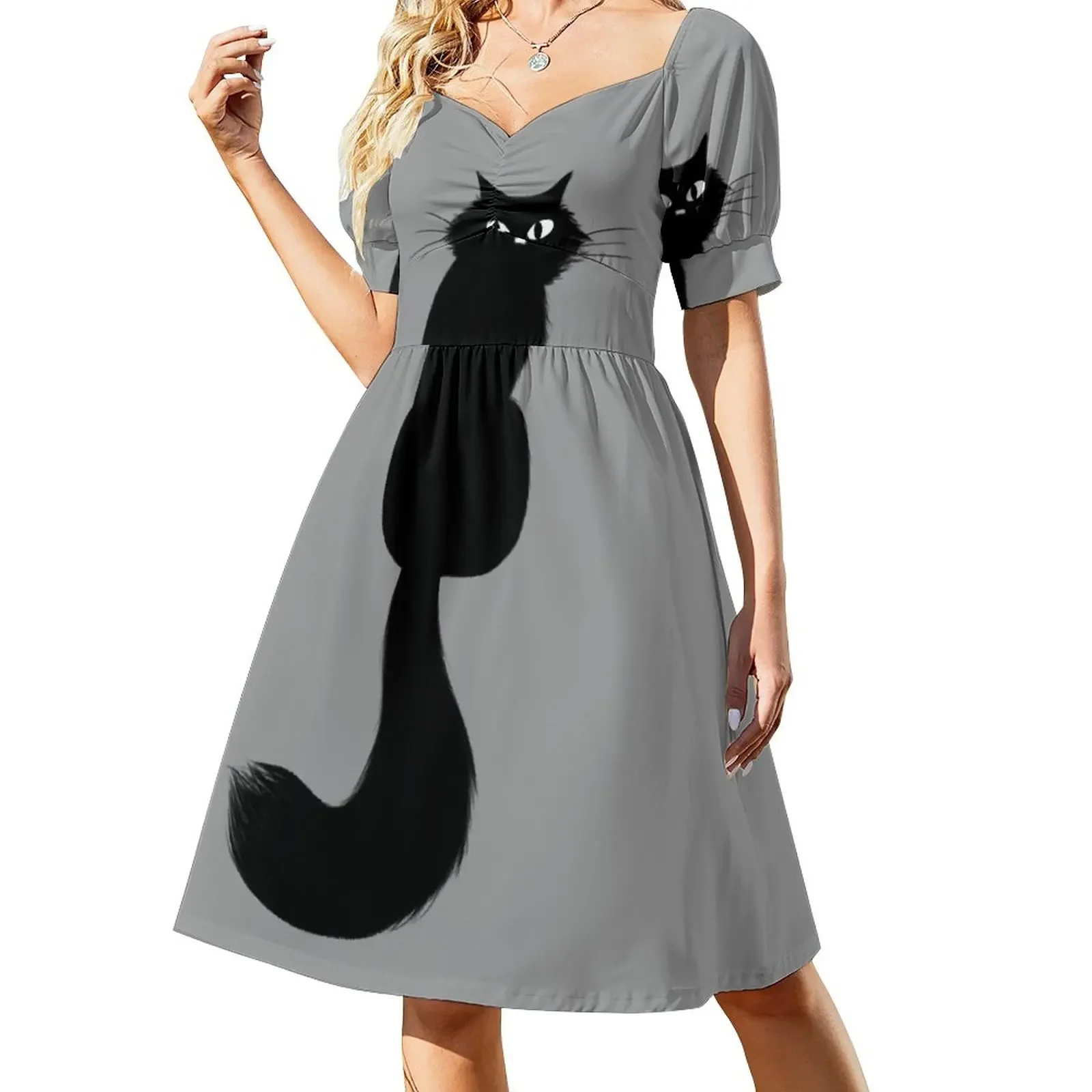 Longhaired Black Cat with Long Tail Short-Sleeved Dress long dress women summer long dress women sensual sexy for women
Longhaired Black Cat with Long Tail Short-Sleeved Dress long dress women summer long dress women sensual sexy for women