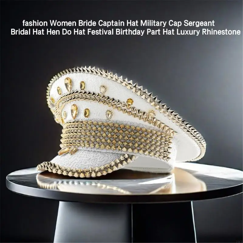 Sparkly Crystal Captain Hat Sailor Hat for Bachelorette Party Stage Dancing
Sparkly Crystal Captain Hat Sailor Hat for Bachelorette Party Stage Dancing