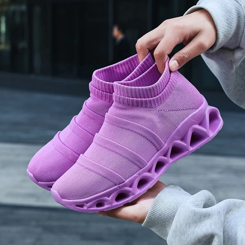 Knited Sock Shoes Women's Blade Sneaker Non-Slip Women's Running Shoes Big Size 42 Thick Sole Trainers Woman zapatillas de mujer
Knited Sock Shoes Women's Blade Sneaker Non-Slip Women's Running Shoes Big Size 42 Thick Sole Trainers Woman zapatillas de mujer