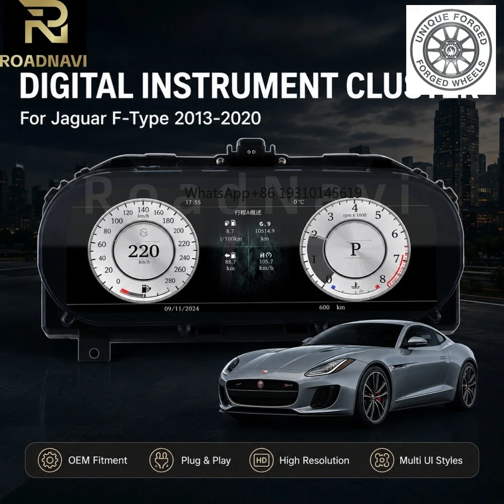 26style BC RoadNavi Car Auto Speedometer for Jaguar F-Type 2013-2020 LCD Digital Cluster Car Upgrade Dashboard Instrument
26style BC RoadNavi Car Auto Speedometer for Jaguar F-Type 2013-2020 LCD Digital Cluster Car Upgrade Dashboard Instrument