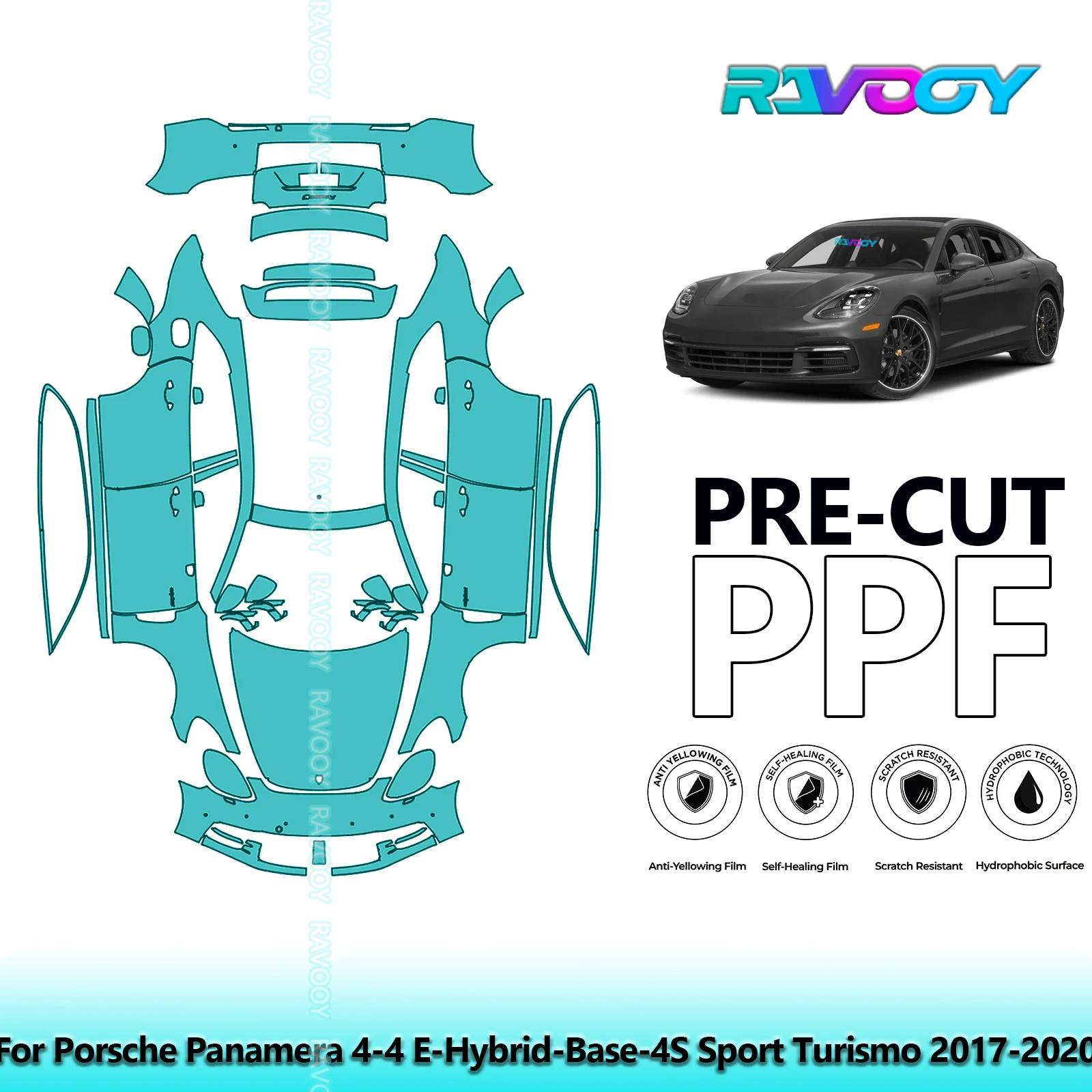 8.5Mil Precut PPF Paint Protection Film Full Vehicle Clear Bra For Porsche Panamera 4-4 E-Hybrid-Base-4S Sport Turismo 2017-2020
8.5Mil Precut PPF Paint Protection Film Full Vehicle Clear Bra For Porsche Panamera 4-4 E-Hybrid-Base-4S Sport Turismo 2017-2020