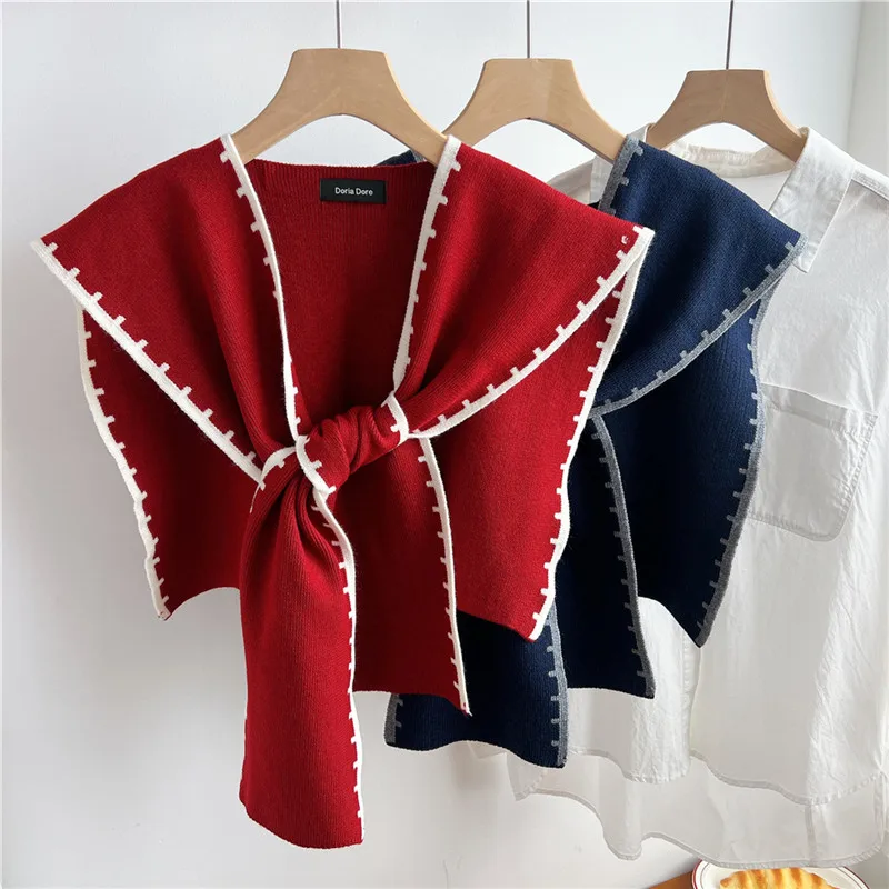 Air Conditioned Room Warm Shoulder Scarves Shawls Blouse Shirts Dress Detachable Collars for Women Solid Knitted Shawl Scarf
Air Conditioned Room Warm Shoulder Scarves Shawls Blouse Shirts Dress Detachable Collars for Women Solid Knitted Shawl Scarf